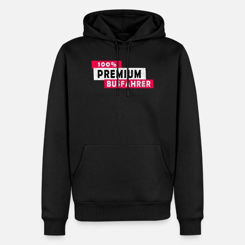 100% Premium Busfahrer Design / Geschenkidee - Männer Premium Bio Hoodie - Schwarz