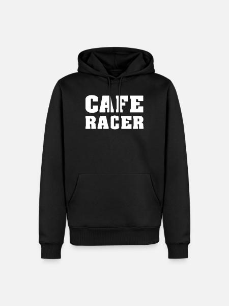 Cafe Racer Cycles Moto Symbole Garage Personnalisé - Sweat à capuche Premium bio Homme - noir