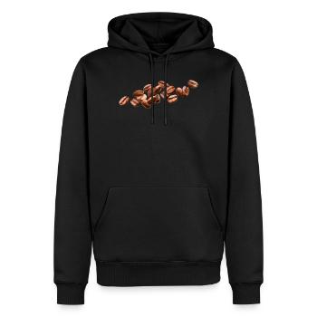 Art réaliste des grains de café - Sweat à capuche Premium bio Homme - noir - Devant - Nico (187cm)