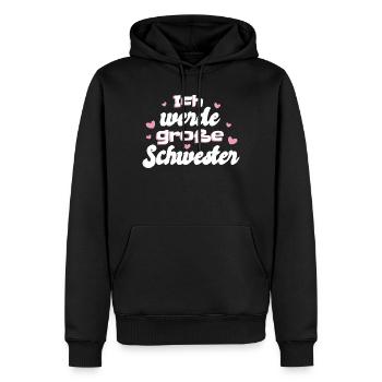Liebevolle Schwester Botschaft - Männer Premium Bio Hoodie - Schwarz - Vorne - Nico (187cm)