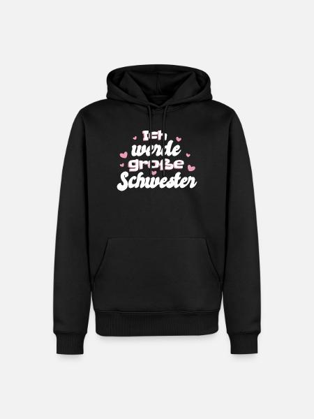 Liebevolle Schwester Botschaft - Männer Premium Bio Hoodie - Schwarz