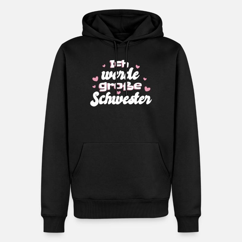 Liebevolle Schwester Botschaft - Männer Premium Bio Hoodie - Schwarz