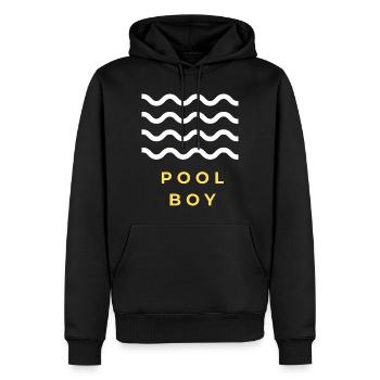 Cadeau de garçon de piscine - Sweat à capuche Premium bio Homme - noir - Devant - Nico (187cm)