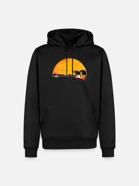 nature guitar - Men’s Premium Organic Hoodie - black