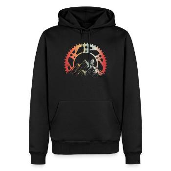 Vélo de montagne VTT Descente en vélo Cyclisme - Sweat à capuche Premium bio Homme - noir - Devant - Nico (187cm)
