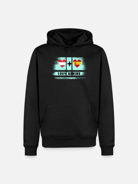 Austria and Spain 100% Ingenious / Gift - Men’s Premium Organic Hoodie - black