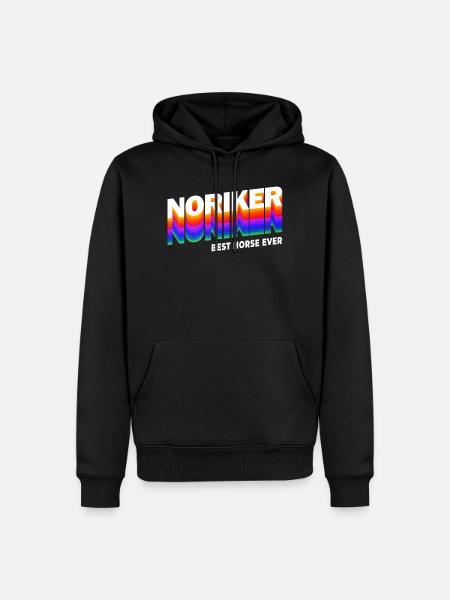Noriker Pferde Design / Geschenkidee - Männer Premium Bio Hoodie - Schwarz