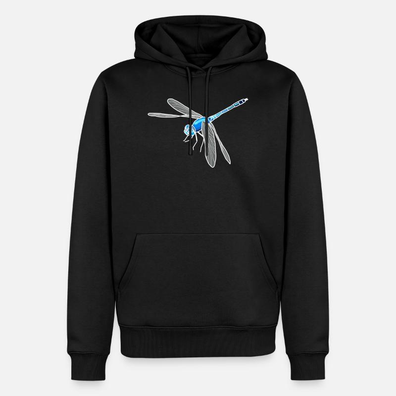 Libellule - Sweat à capuche Premium bio Homme - noir
