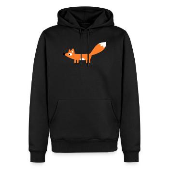 Renard - Sweat à capuche Premium bio Homme - noir - Devant - Nico (187cm)
