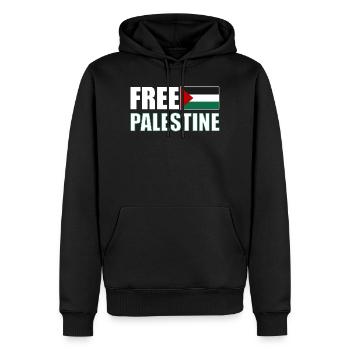 Free Palestine - Men’s Premium Organic Hoodie - black - Front - Nico (187cm)