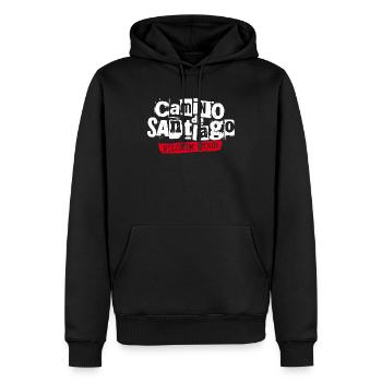 Camino de Santiago Tour | Punk Band Style - Sweat à capuche Premium bio Homme - noir - Devant - Nico (187cm)
