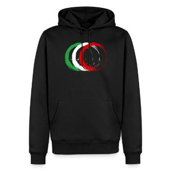 Iran - Sweat à capuche Premium bio Homme - noir - Devant - Nico (187cm)