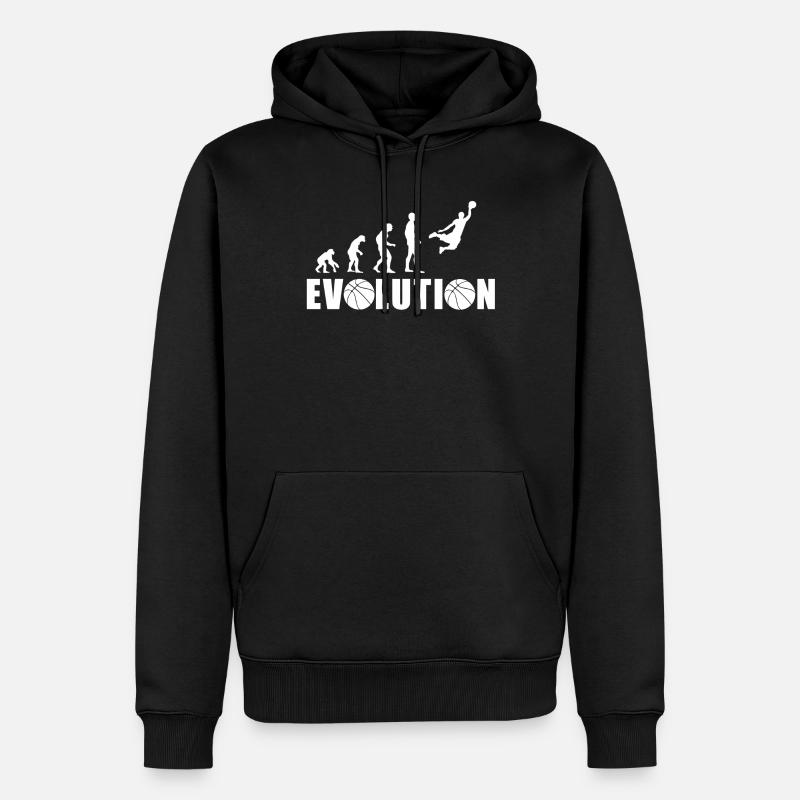 EVOLUTION PANIER cadeau basket - Sweat à capuche Premium bio Homme - noir