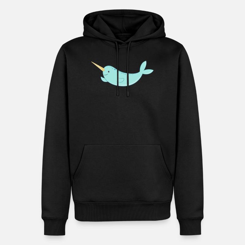 Narval - Sweat à capuche Premium bio Homme - noir