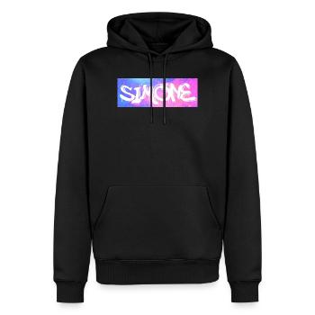 Simone - Männer Premium Bio Hoodie - Schwarz - Vorne - Nico (187cm)