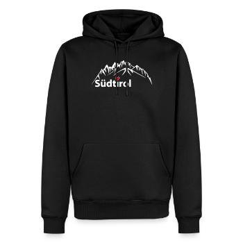 Die Dolomiten, Berge Südtirol  - Männer Premium Bio Hoodie - Schwarz - Vorne - Nico (187cm)