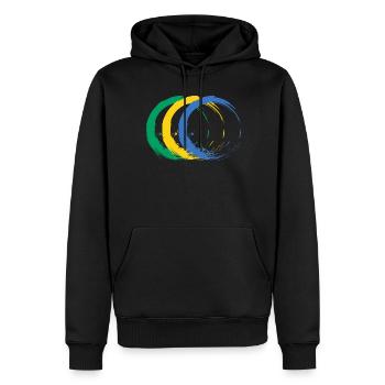 Gabon - Men’s Premium Organic Hoodie - black - Front - Nico (187cm)