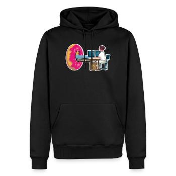 Woman Manip Radio Scanner Irm Donut Radiology - Men’s Premium Organic Hoodie - black - Front - Nico (187cm)