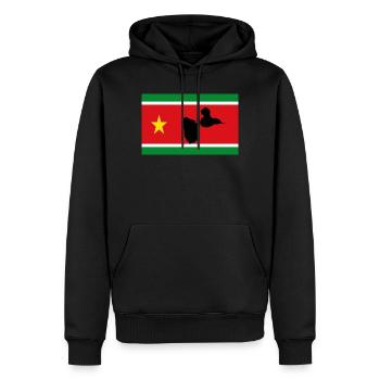 DRAPEAU GUADELOUPE - Sweat à capuche Premium bio Homme - noir - Devant - Nico (187cm)