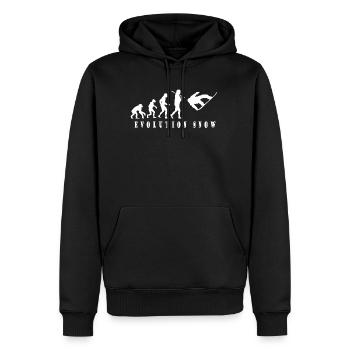 Evolution snow for Snowboarder - Men’s Premium Organic Hoodie - black - Front - Nico (187cm)