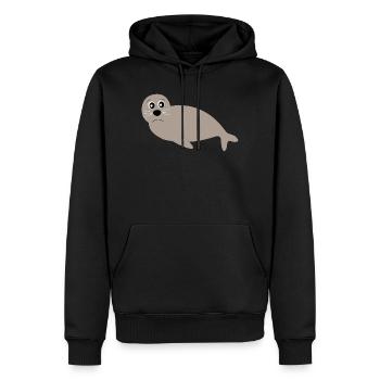 Seehund Seehunde Robbe Robben Tiere - Männer Premium Bio Hoodie - Schwarz - Vorne - Nico (187cm)