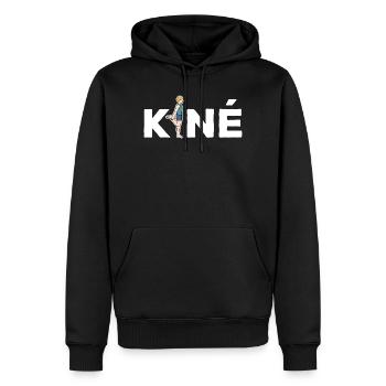 Kiné Cadeau pour Masseur Kinésithérapeute - Sweat à capuche Premium bio Homme - noir - Devant - Nico (187cm)