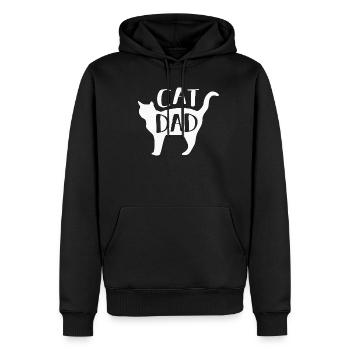 Chats Chats - Sweat à capuche Premium bio Homme - noir - Devant - Nico (187cm)