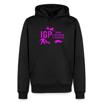IGP Hundesport - pink - Männer Premium Bio Hoodie - Schwarz - Vorne - Nico (187cm)