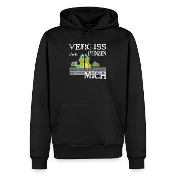 Frosch König textile Geschenkidee - Männer Premium Bio Hoodie - Schwarz - Vorne - Nico (187cm)