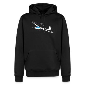 Idées cadeaux de pilote de planeur planeur - Sweat à capuche Premium bio Homme - noir - Devant - Nico (187cm)