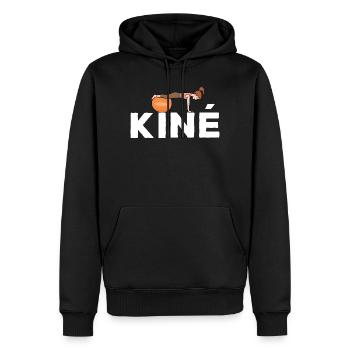 Kiné Cadeau pour Masseur Kinésithérapeute - Sweat à capuche Premium bio Homme - noir - Devant - Nico (187cm)