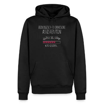 Biologisch Technische Assistentin in Ausbildung - Männer Premium Bio Hoodie - Schwarz - Vorne - Nico (187cm)