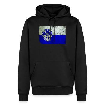T-Shirt Flagge von Arnhem Grunge Effekt Nederland - Männer Premium Bio Hoodie - Schwarz - Vorne - Nico (187cm)