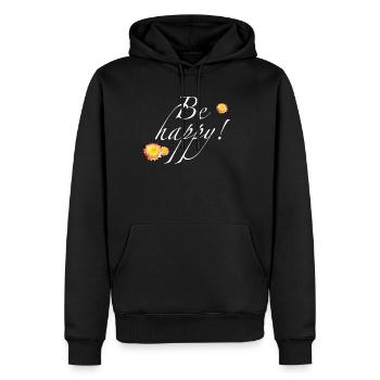 Be happy weiß - Sonja Ariel von Staden - Männer Premium Bio Hoodie - Schwarz - Vorne - Nico (187cm)