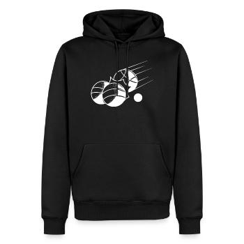 Boules de boule pour Bouler Boules Boulekugel - Sweat à capuche Premium bio Homme - noir - Devant - Nico (187cm)
