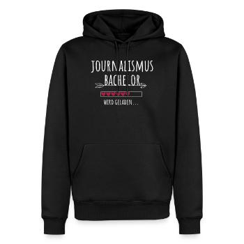 Journalismus Bachelor Studium Studentin Geschenk - Männer Premium Bio Hoodie - Schwarz - Vorne - Nico (187cm)