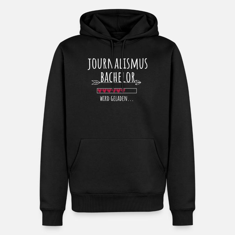 Journalismus Bachelor Studium Studentin Geschenk - Männer Premium Bio Hoodie - Schwarz