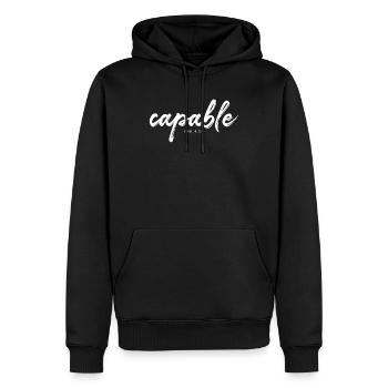 capable - Ich vermag alles ... Phil 4:13 - Männer Premium Bio Hoodie - Schwarz - Vorne - Nico (187cm)