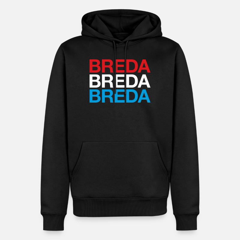 BREDA Pays-Bas Drapeau Pays-Bas - Sweat à capuche Premium bio Homme - noir