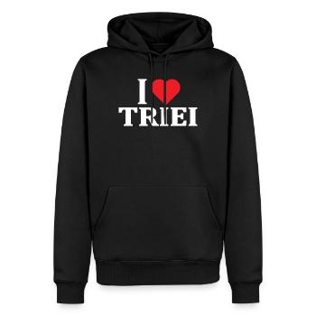 T-Shirt Io amo Triei T-Shirt Geschenk Sardinien - Männer Premium Bio Hoodie - Schwarz - Vorne - Nico (187cm)