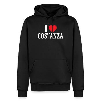 T-Shirt Ich liebe Costanza T-Shirt Geschenkidee - Männer Premium Bio Hoodie - Schwarz - Vorne - Nico (187cm)