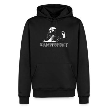 muay thai Symbol Kämpfer Kampfsport gym Dojo - Männer Premium Bio Hoodie - Schwarz - Vorne - Nico (187cm)