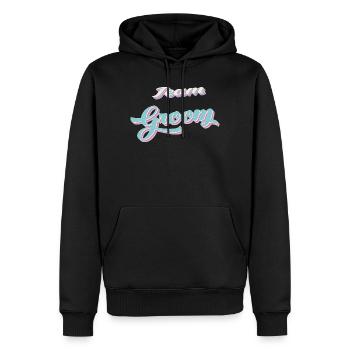 Team du marié team groom - Sweat à capuche Premium bio Homme - noir - Devant - Nico (187cm)