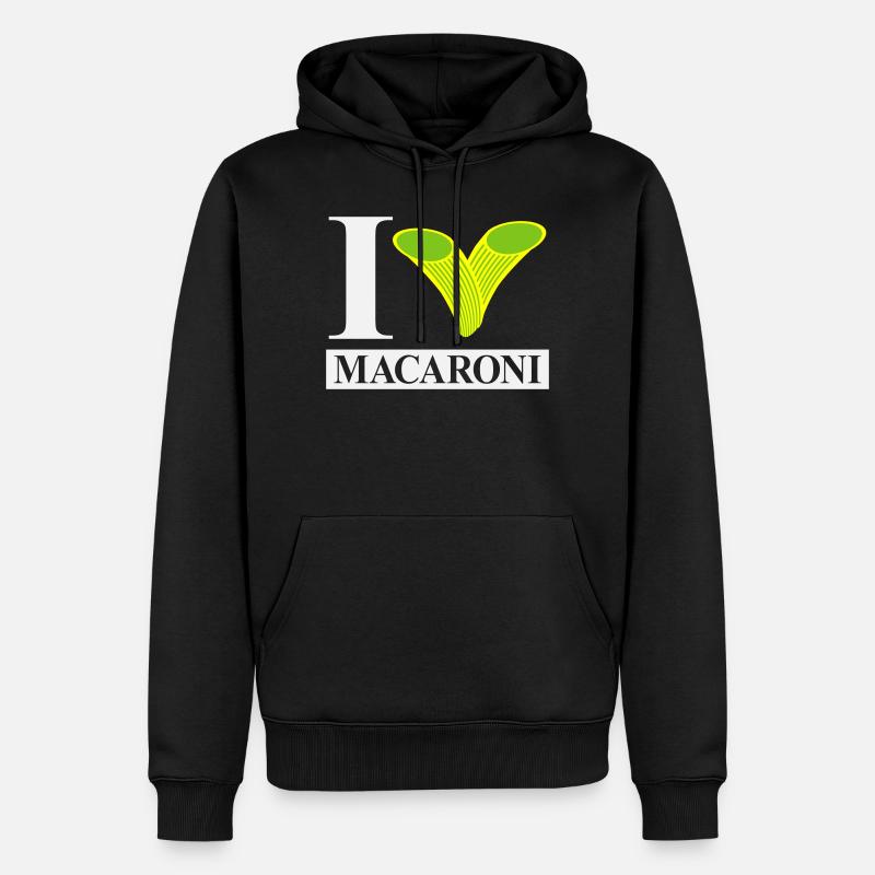 J’adore les macaronis - Sweat à capuche Premium bio Homme - noir