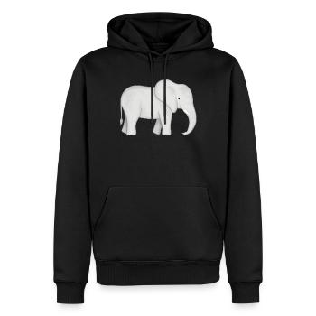 Elefant Baby - Männer Premium Bio Hoodie - Schwarz - Vorne - Nico (187cm)