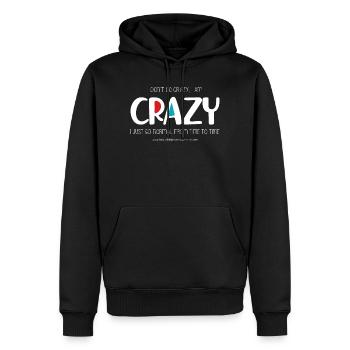 Je ne deviens pas fou (sombre) - Sweat à capuche Premium bio Homme - noir - Devant - Nico (187cm)