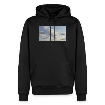 Sky Soft Clouds - Men’s Premium Organic Hoodie - black - Front - Nico (187cm)