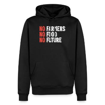 Nachhaltige Landwirtschaftsillustration - Männer Premium Bio Hoodie - Schwarz - Vorne - Nico (187cm)