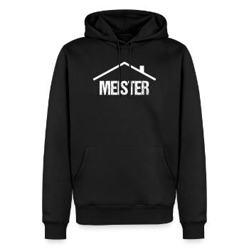 Hausmeister facility manager Hauswart - Männer Premium Bio Hoodie - Schwarz - Vorne - Nico (187cm)