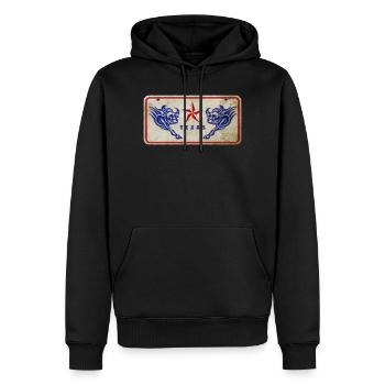 Bouclier du Texas - Sweat à capuche Premium bio Homme - noir - Devant - Nico (187cm)